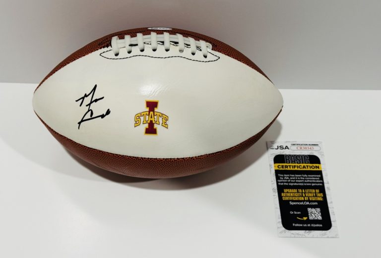 MATT CAMPBELL SIGNED FOOTBALL IOWA STATE CYCLONES ST. JSA COA