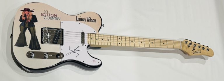 LAINEY WILSON SIGNED CUSTOM BELL BOTTOM COUNTRY ELECTRIC GUITAR PSA COA