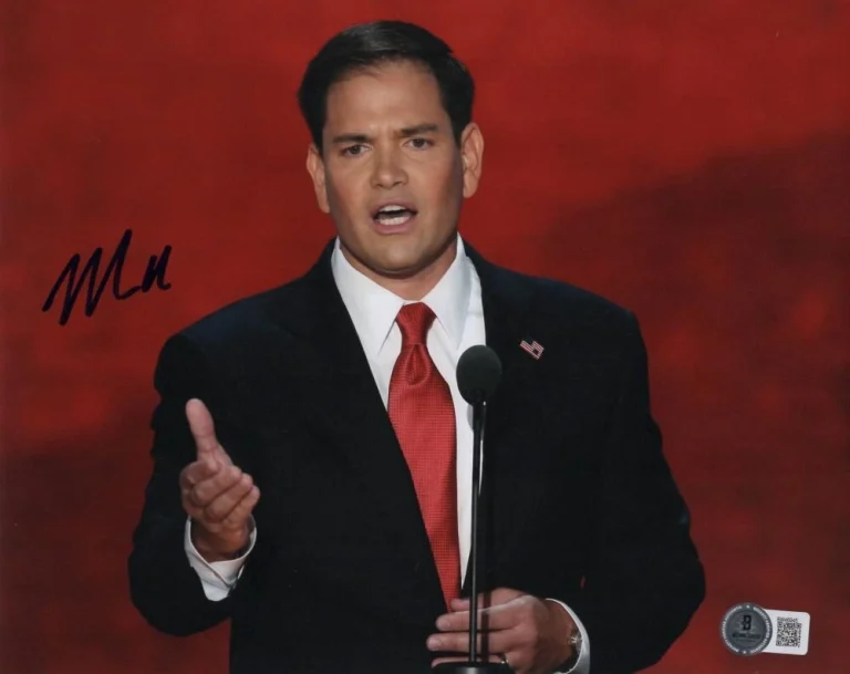 Marco Rubio Signed Autograph 8x10 Photo - 2028 President Frontrunner Beckett COA