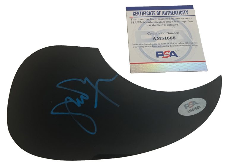 Jerry Harrison Talking Heads Autographed Guitar Acoustic Pickguard PSA Certified