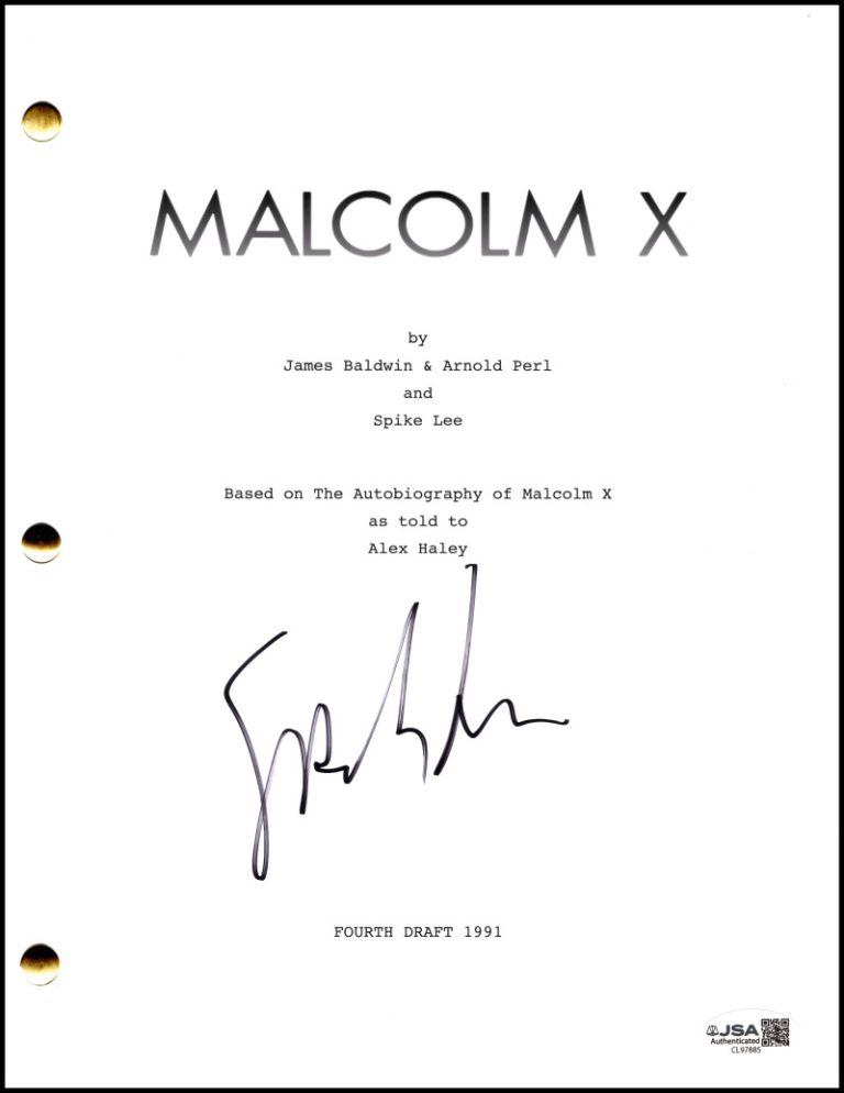 Spike Lee Signed Autograph Malcolm X Full Movie Script Screenplay w/ JSA COA
