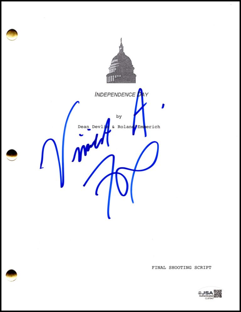 Vivica A Fox Signed Autograph Independence Day Full Movie Script w/ JSA COA