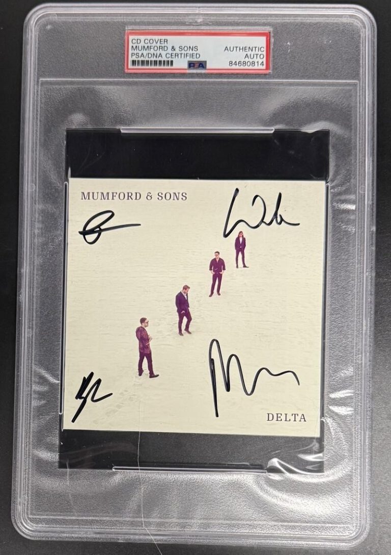 Mumford & Sons Marcus Signed Autograph PSA/DNA Slabbed Delta CD Cover COA