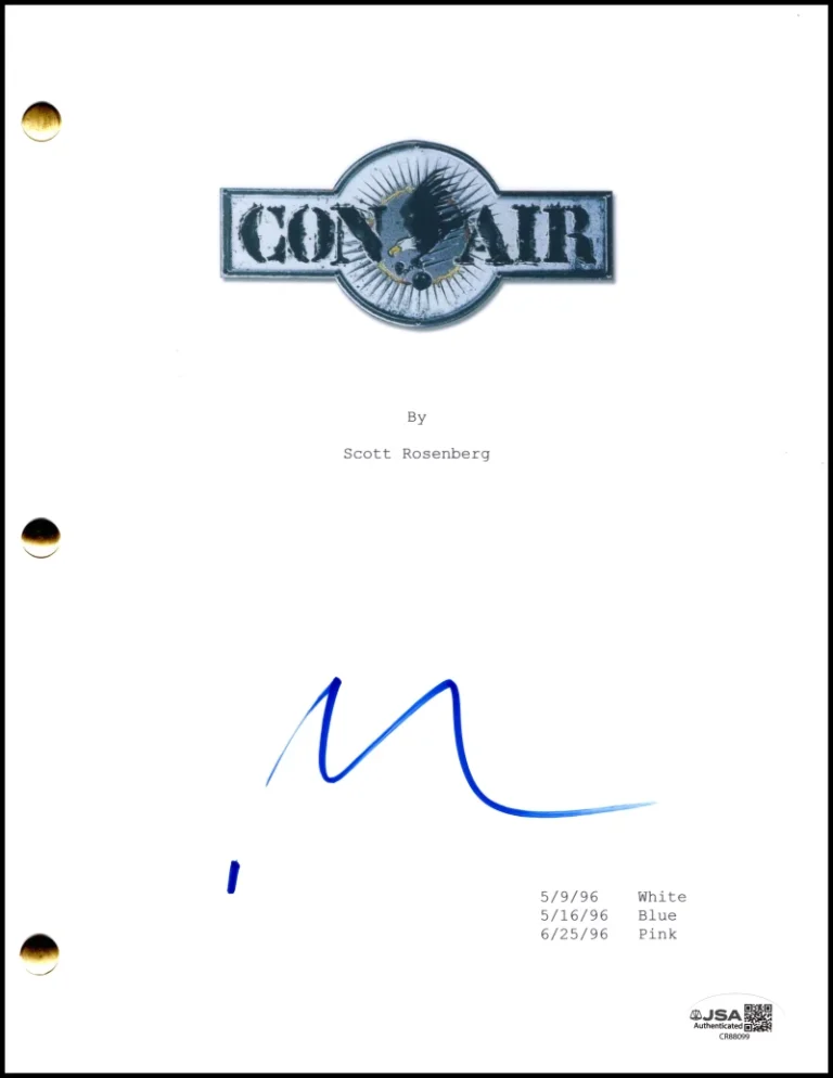 Nicolas Cage Signed Autograph Con Air Full Movie Script Screenplay w/ JSA COA