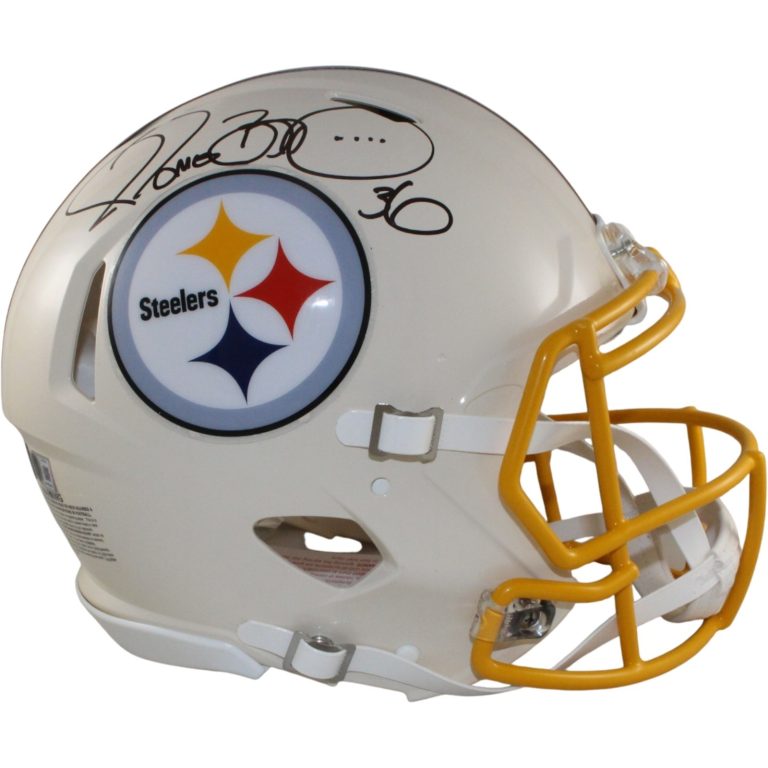 Jerome Bettis Signed Pittsburgh Steelers Pro Retro Helmet Beckett WIT 57523