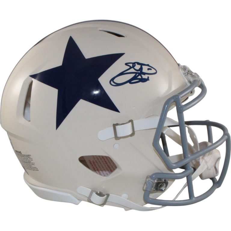 Emmitt Smith Signed Dallas Cowboys Authentic Retro Helmet Beckett WIT 57526