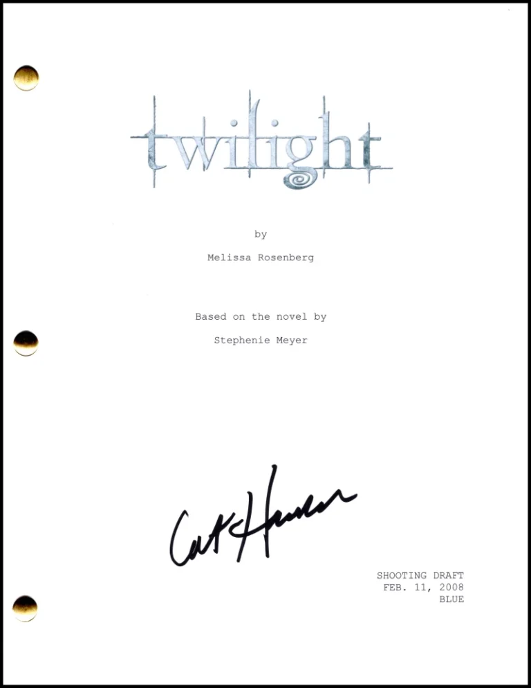 Catherine Hardwicke Signed Autograph Twilight Full Movie Script Screenplay