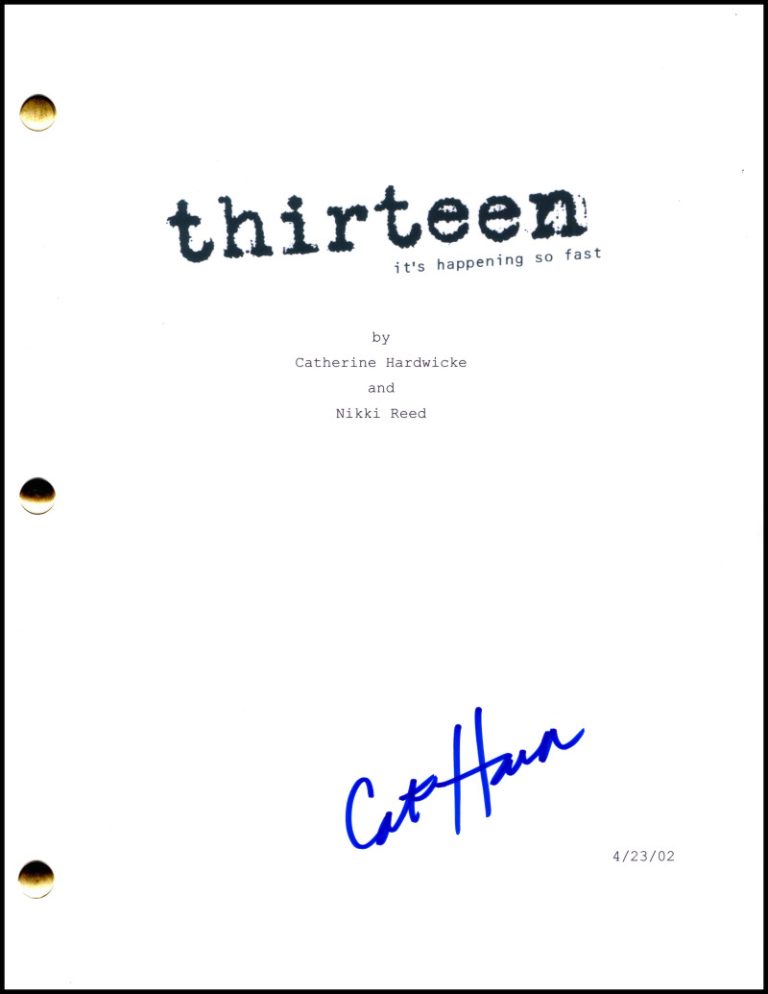Catherine Hardwicke Signed Autograph Thirteen Full Movie Script Screenplay