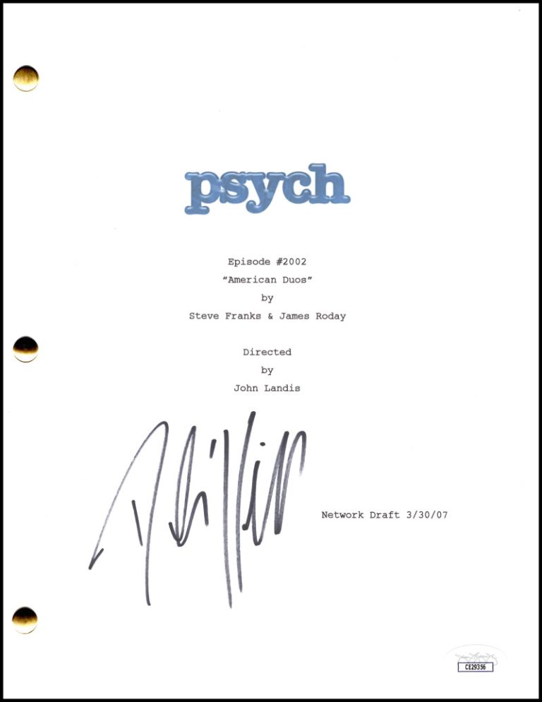 Dule Hill Signed Autograph Psych Full Episode Script Screenplay - Gus w/ JSA COA