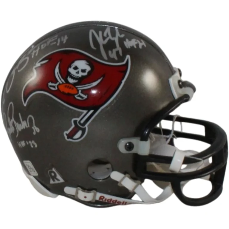 Lee Roy Selmon +4 Tampa Bay Buccaneers Signed 97-13 Mini Helmet Beckett 57259