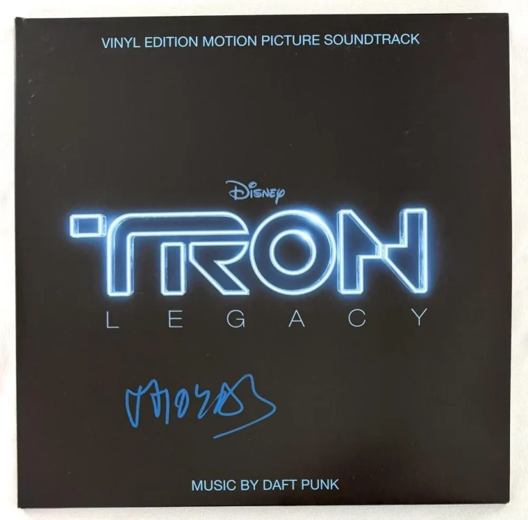 Thomas Bangalter Daft Punk Signed Autograph Tron Soundtrack Album Record BAS COA