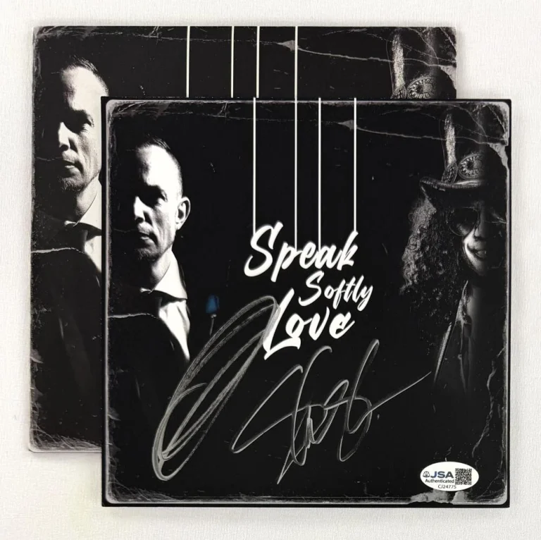 Slash GnR & Mark Tremonti Signed Autograph 45 RPM Album Record Insert JSA COA