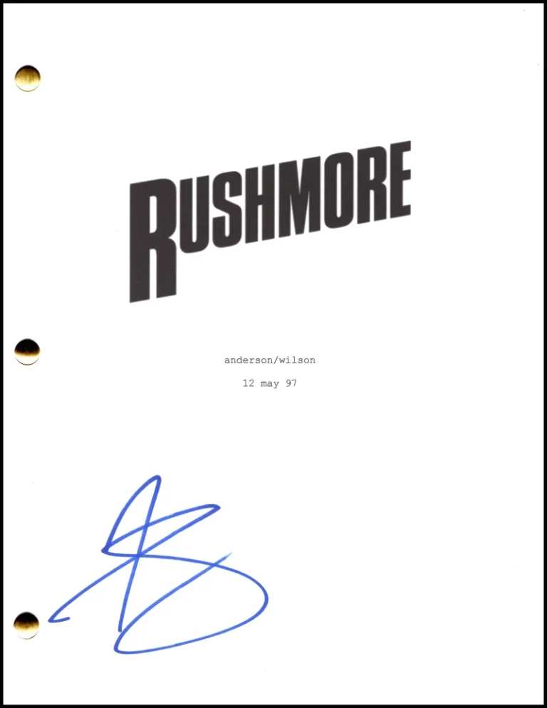 Jason Schwartzman Signed Autograph Rushmore Full Movie Script Screenpl ID: 44151