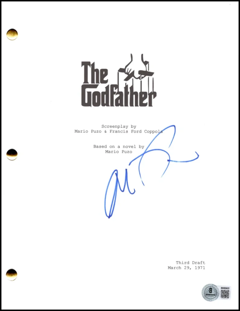 Al Pacino Signed Autograph The Godfather Full Script Screenplay w/ Beckett COA
