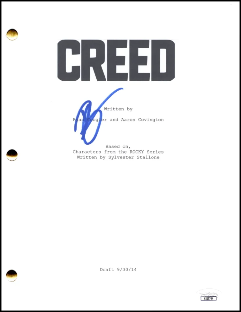 Ryan Coogler Signed Autograph Creed Full Movie Script Screenplay w/ JSA COA