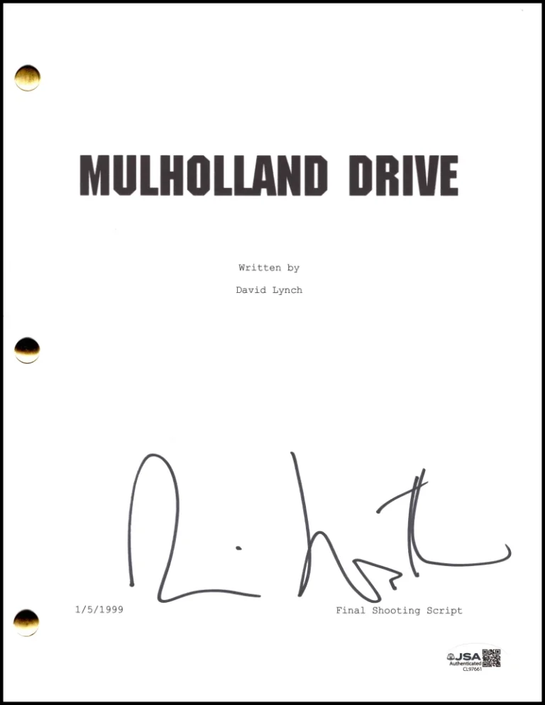 Naomi Watts Signed Autograph David Lynch Mulholland Drive Full Script JSA COA