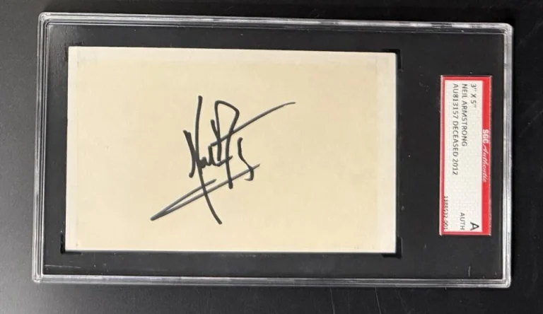 Neil Armstrong Signed Autograph SGC COA Slabbed History Astronaut Moon Card