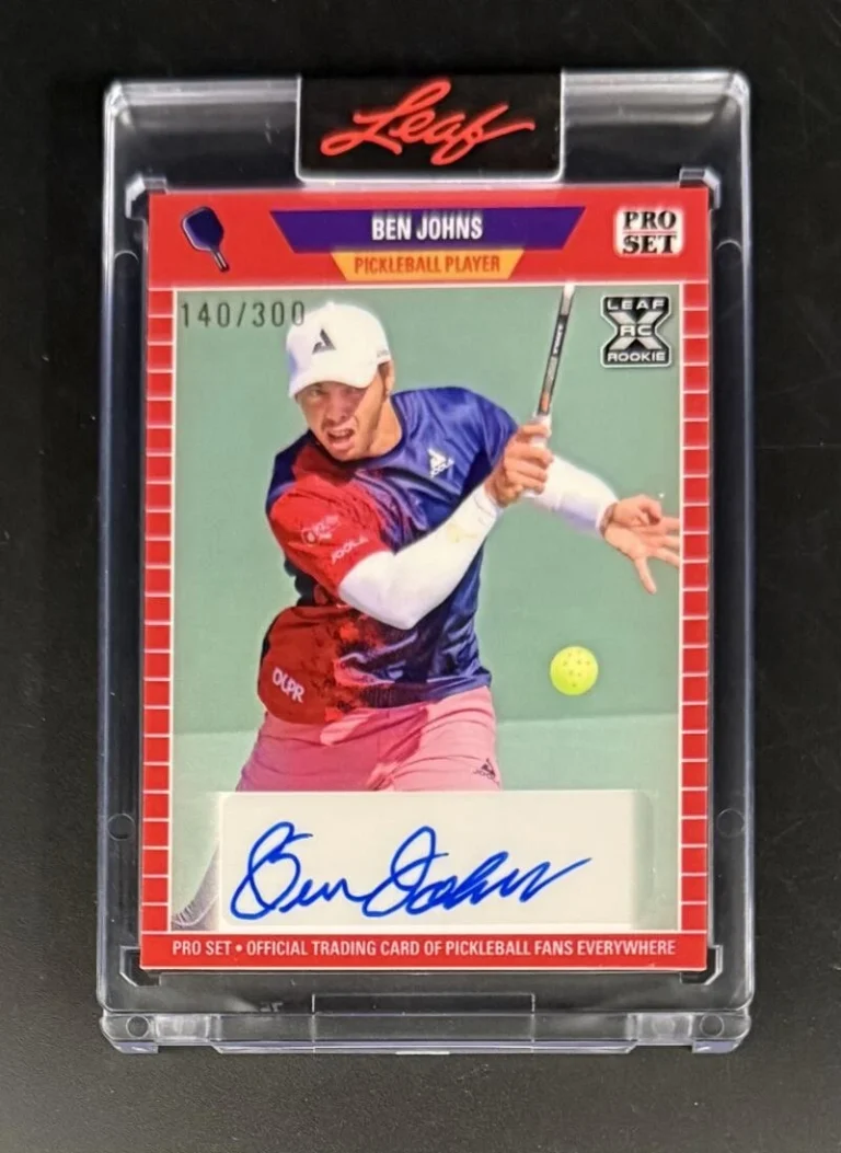 Ben Johns Signed Autograph Leaf Pro Set Slab Limited Trading Card Pickleball C