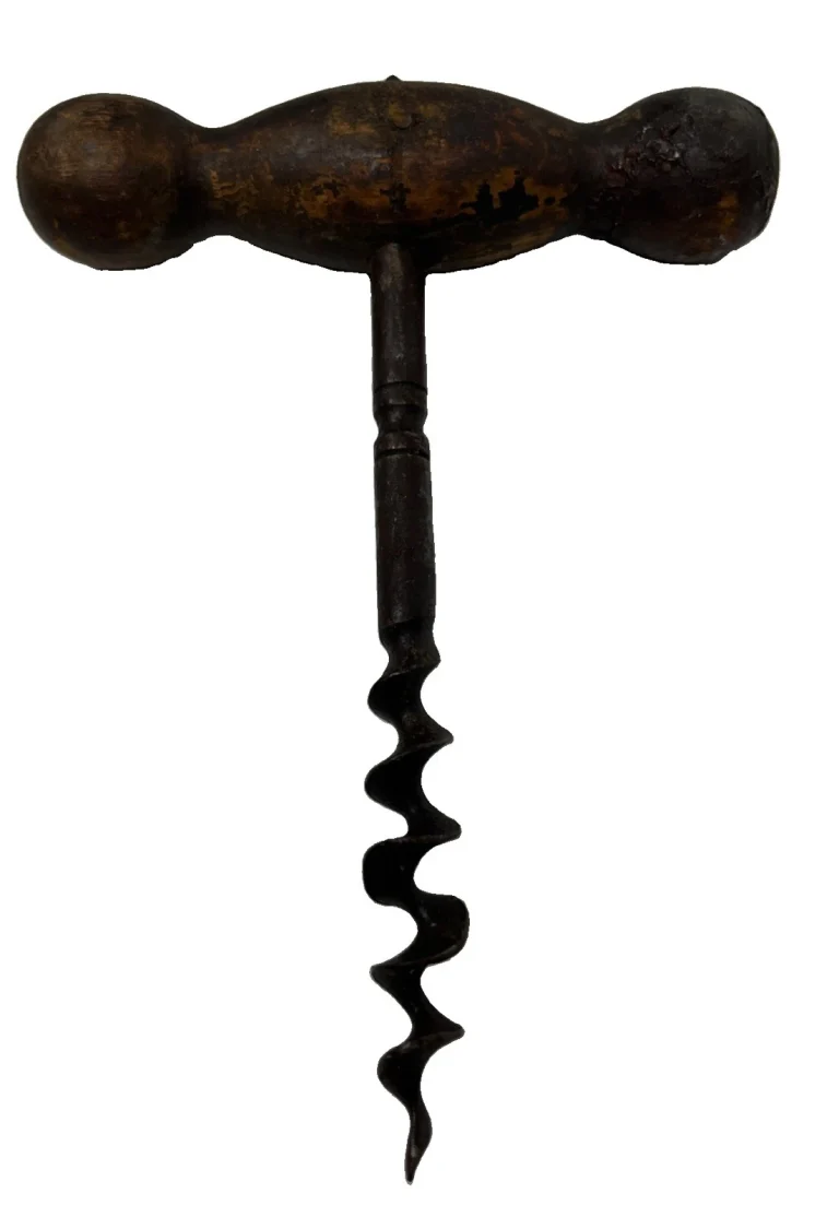 Very Old Vintage 5” Wood Handle Corkscrew