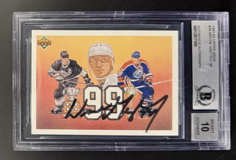 Wayne Gretzky Signed Autograph Beckett Slabbed Gretzky 99 Upper Deck GEM MINT 10