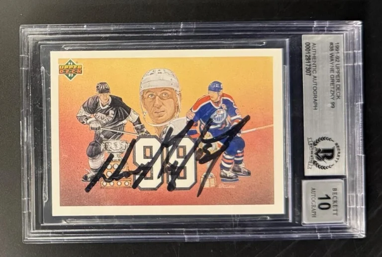 Wayne Gretzky Signed Autograph 1991-92 Upper Deck 99 Trading Card GEM MINT 10
