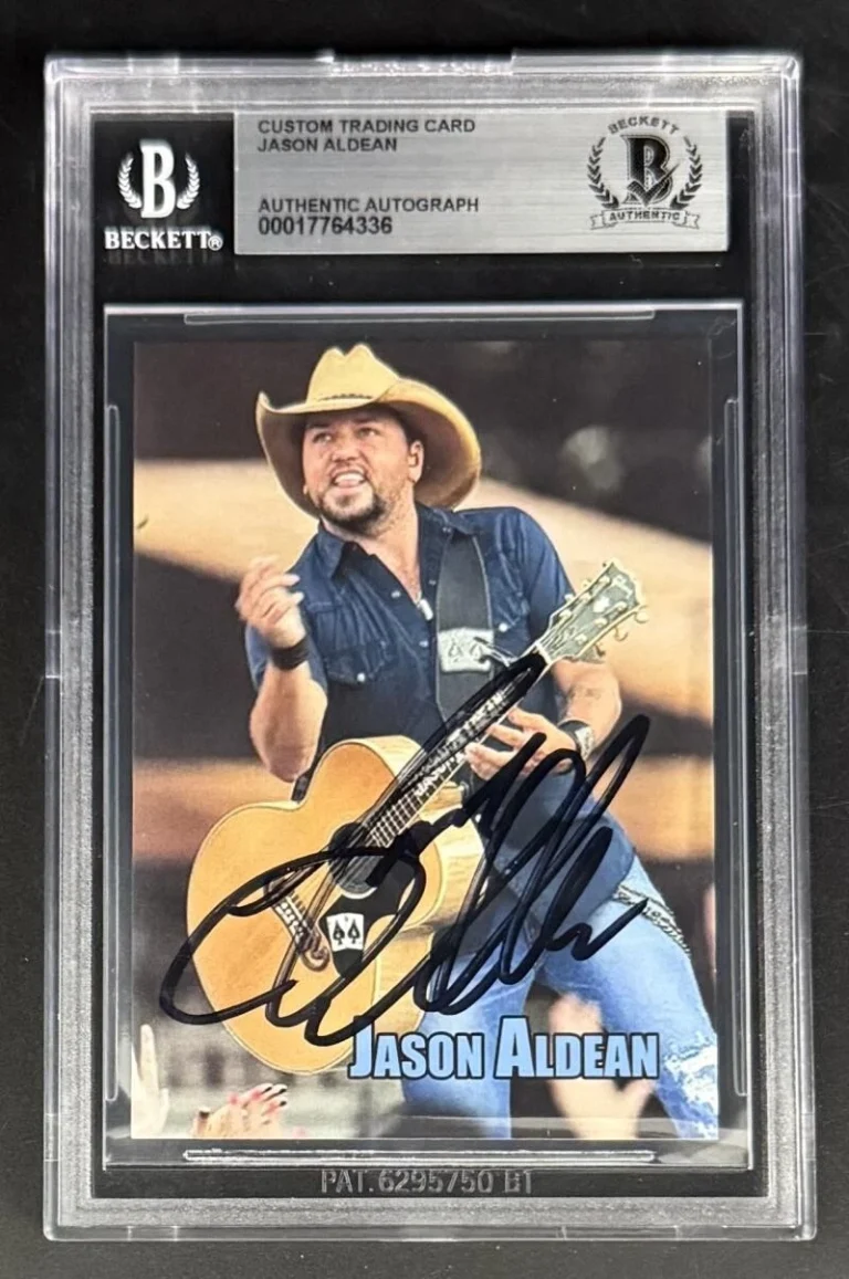 Jason Aldean Signed Autograph Beckett COA Slabbed Custom Trading Card Rare