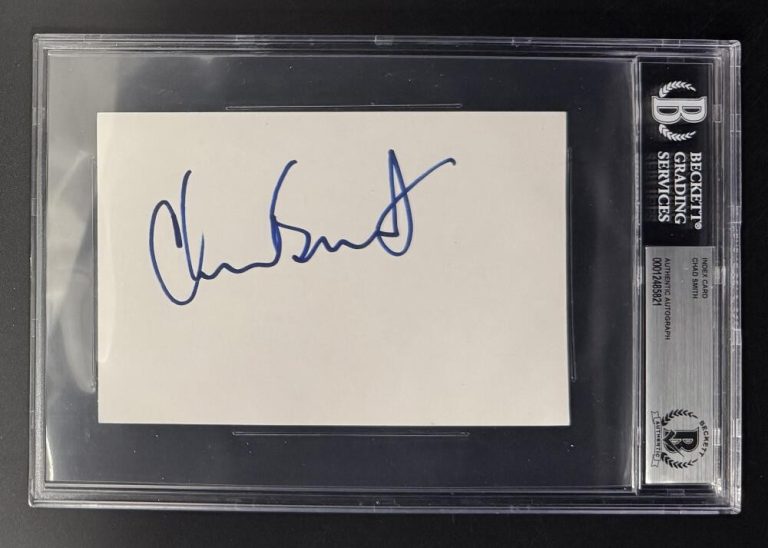 Chad Smith Red Hot Chili Peppers Signed Autograph Beckett COA Slab Cut Card