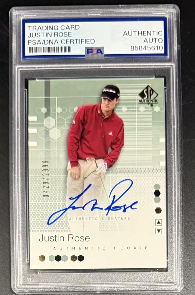 Justin Rose Signed Autograph PSA/DNA COA Slab Golf Champ Rookie Trading Card B