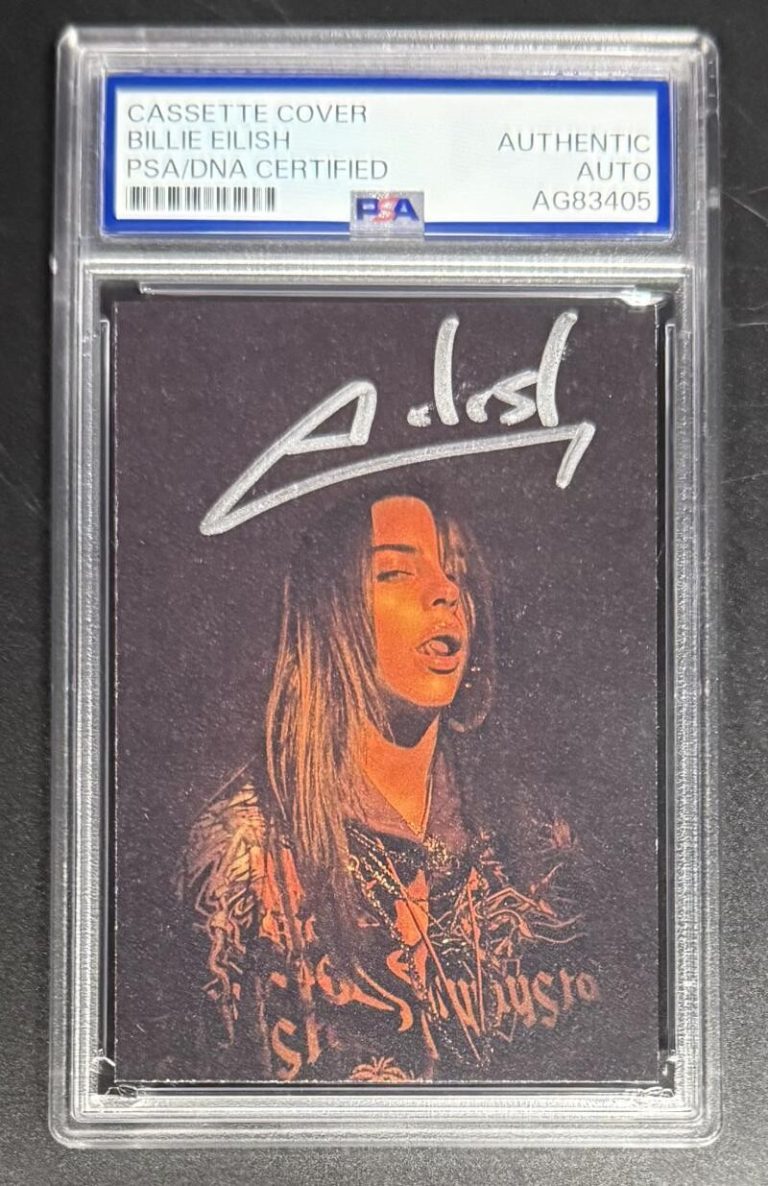 Billie Eilish Signed Autograph PSA/DNA COA Slabbed Cassette Cover Card