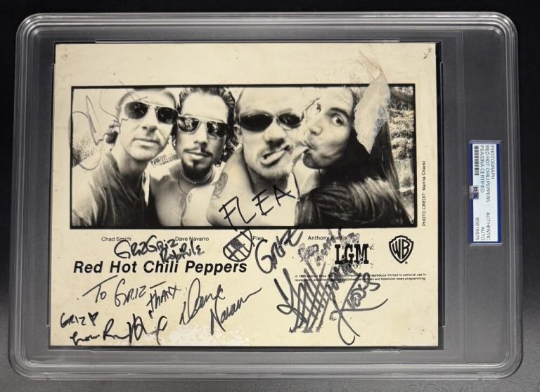 Red Hot Chili Peppers Full Band Signed Autograph PSA/DNA 8x10 Promo Photo