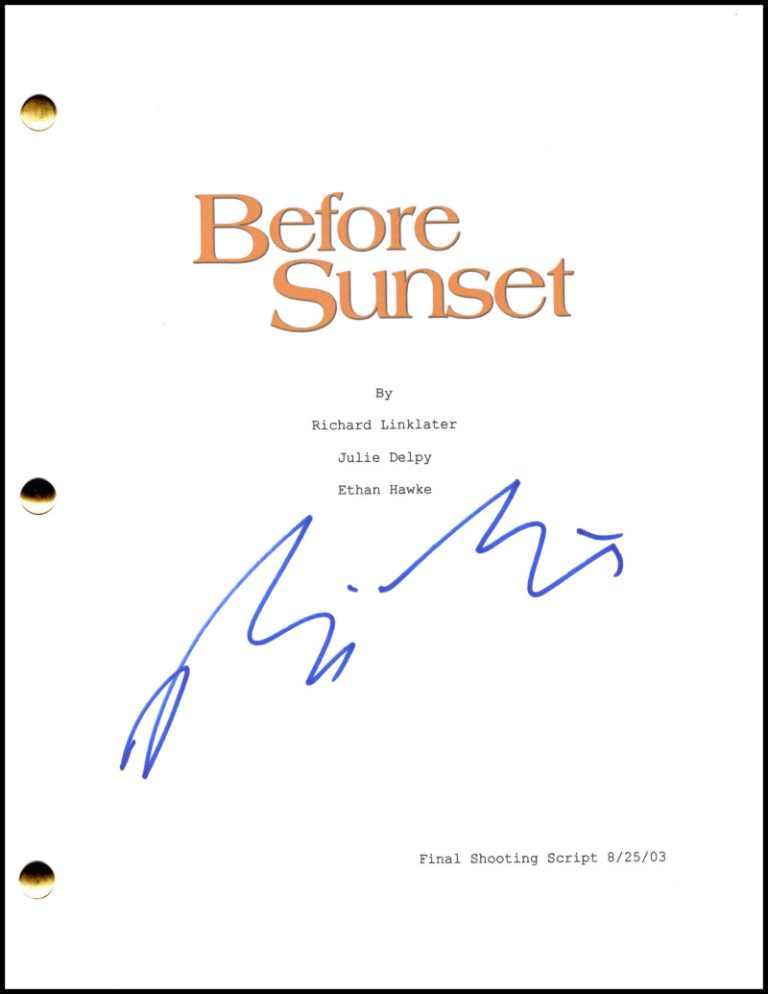 Richard Linklater Signed Autograph Before Sunset Full Movie Script Screenplay