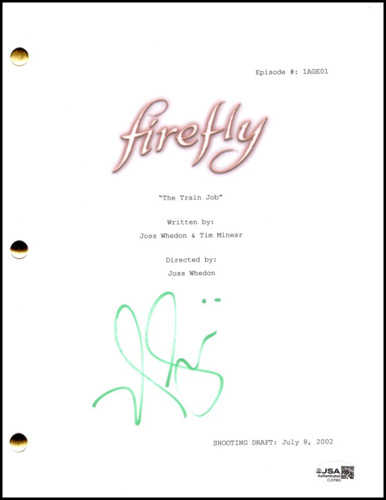 Nathan Fillion Signed Autograph Firefly Pilot Script - Mal Reynolds w/ JSA COA