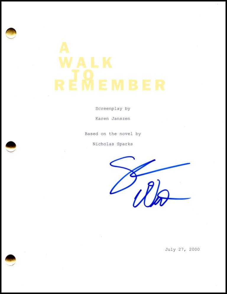 Shane West Signed Autograph A Walk to Remember Full Script Screenplay - Landon