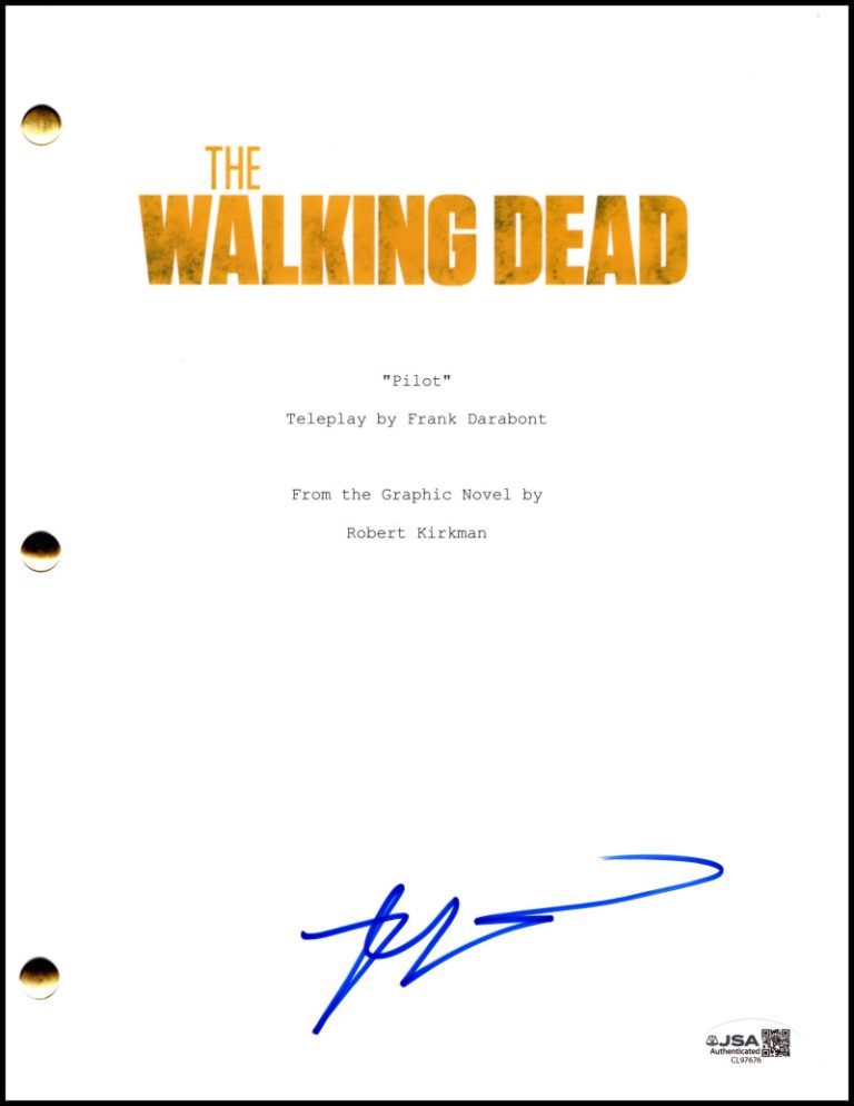 Robert Kirkman Signed Autograph The Walking Dead Pilot Script Screenplay JSA COA
