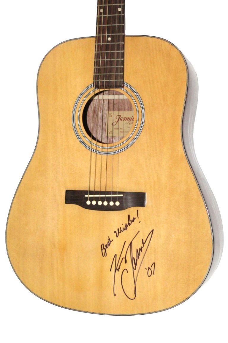 Kenny Chesney Signed Autograph Takamine Guitar w/ Vintage Full Signature BAS COA