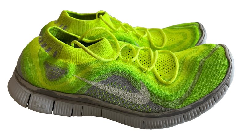 Nike Free Flyknit 5.0 Mens Neon Electric Green Running Shoe Size 11.5 615806-713