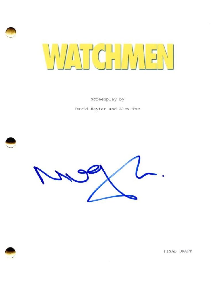 Matthew Goode Signed Autograph Watchmen Full Movie Script Screenplay  Ozymandias