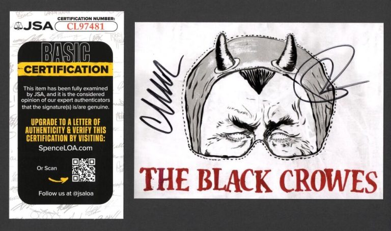 Chris & Rich Robinson Signed Autograph 4x6 Black Crowes Postcard w/ JSA COA