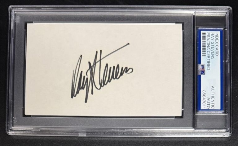 Ray Stevens Signed Autograph PSA/DNA Slabbed Encapsulated Cut Note Card Rare B