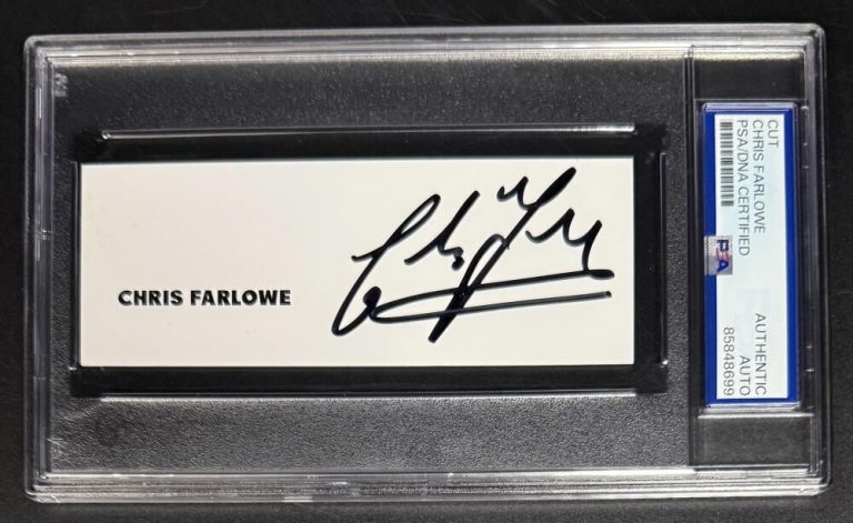 Chris Farlowe Signed Autograph PSA/DNA COA Slab Encapsulated Cut Note Card B