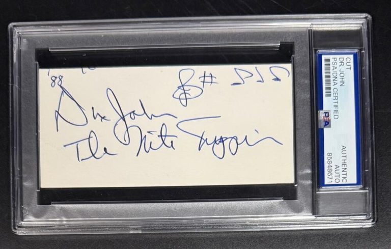 Dr. John Signed Autograph PSA/DNA Slabbed Encapsulated Cut - The Night Tripper