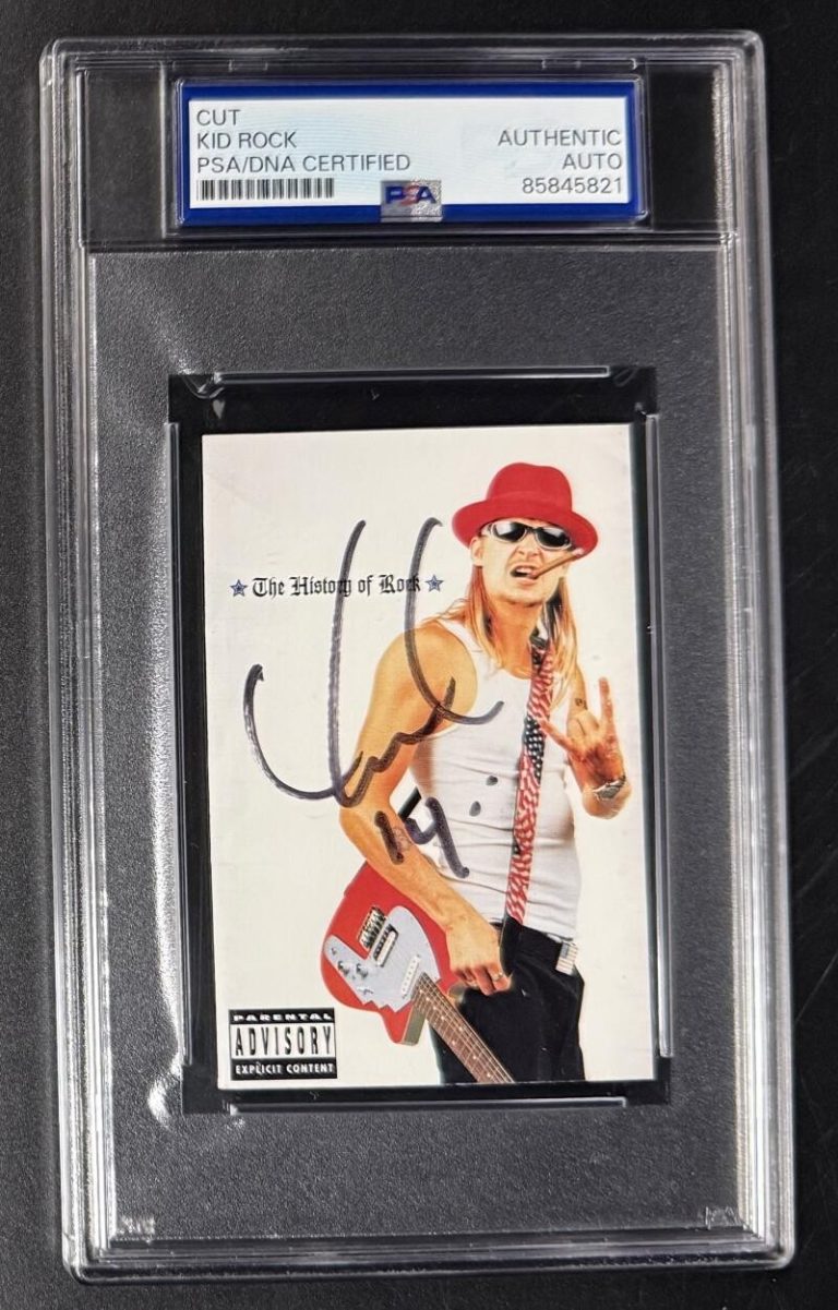 Kid Rock Signed Autograph PSA/DNA Slab Encapsulated History Of Rock Cut Card COA
