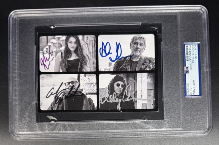 Envy Of None Signed Autograph PSA/DNA Slabbed Full Band Cut Note Postcard COA A