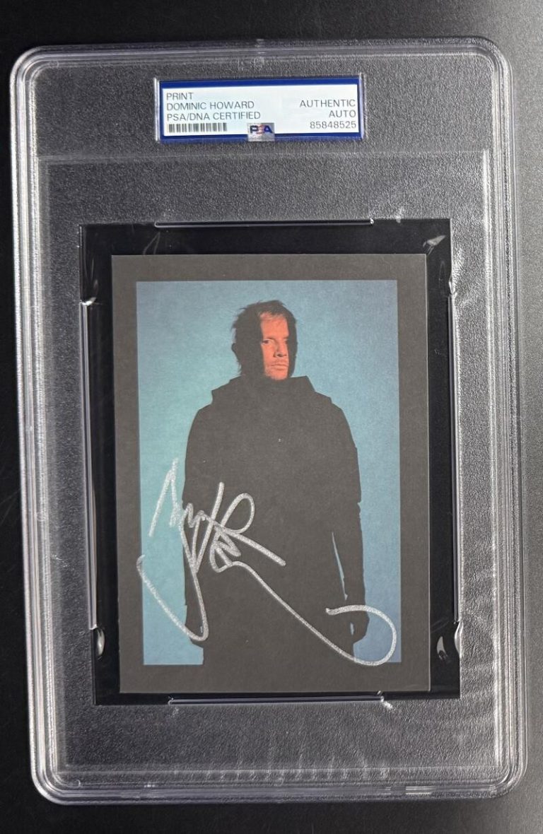 Dominic Howard Signed Autograph PSA/DNA Slabbed Cut Card Photo Rare Muse COA A