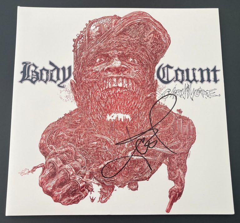 ICE T SIGNED AUTOGRAPH BODY COUNT CARNIVORE VINYL w/PROOF & BECKETT BAS COA