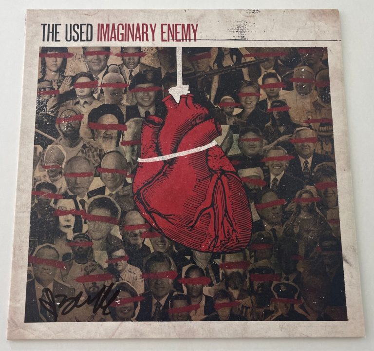 BERT MCCRACKEN THE USED SIGNED IMAGINARY ENEMY VINYL w/PROOF & BECKETT COA