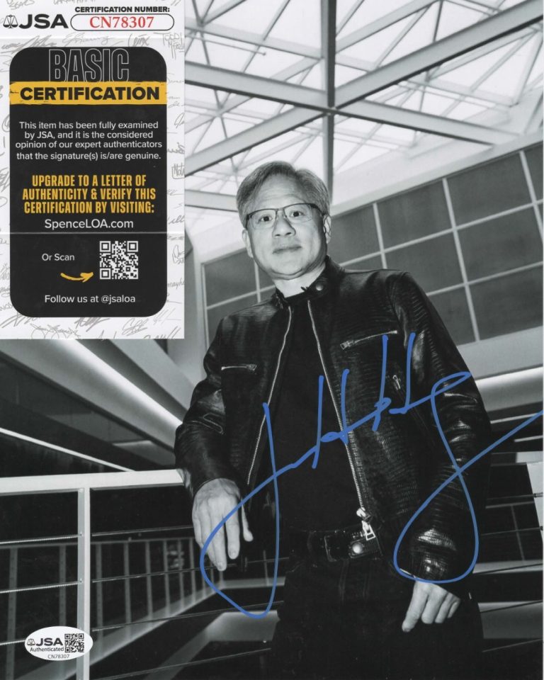 Jensen Huang Signed 8x10 Photo w/ JSA COA #CN78307 Nvidia Founder & CEO