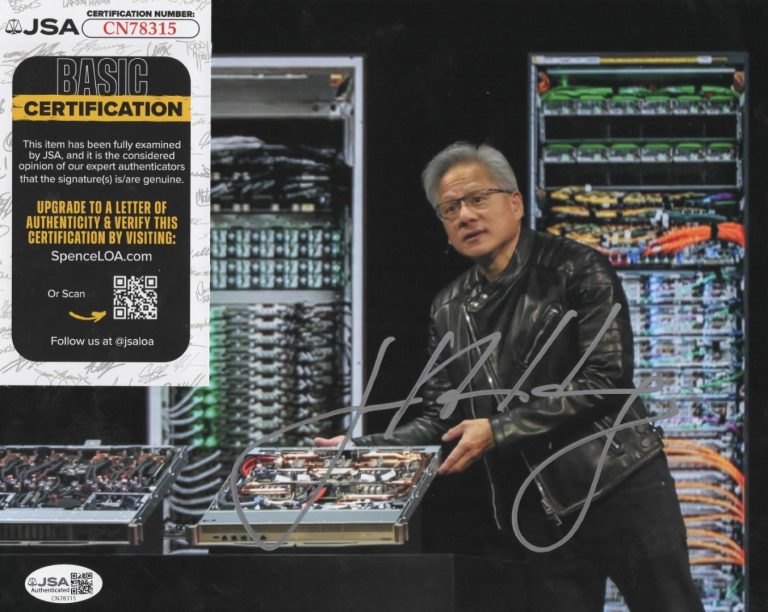 Jensen Huang Signed 8x10 Photo w/ JSA COA #CN78315 Nvidia Founder CEO