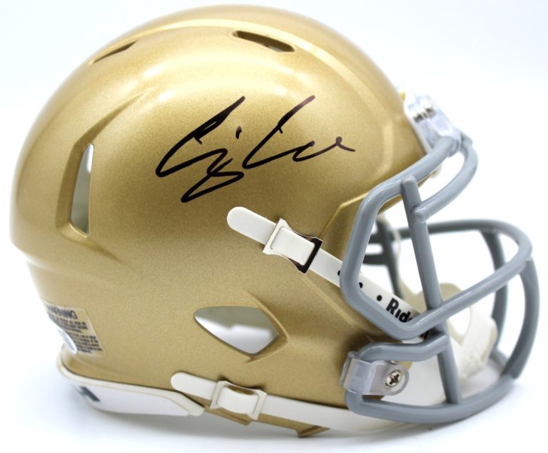 CJ Carr Signed Notre Dame Fighting Irish Mini Football Helmet w/JSA COA CR86445