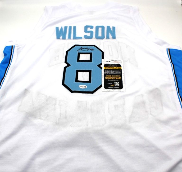 Caleb Wilson Signed Custom North Carolina Tar Heels Basketball Jersey w/JSA COA